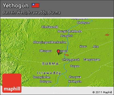 Physical Panoramic Map of Yethogôn