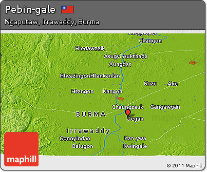 Physical Panoramic Map of Pebin-gale
