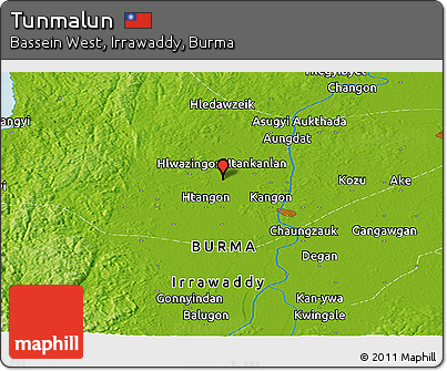Physical Panoramic Map of Tunmalun