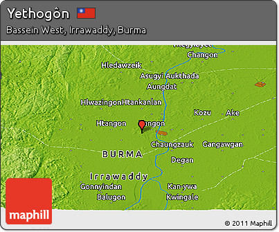 Physical Panoramic Map of Yethogôn