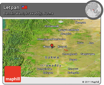 Satellite Panoramic Map of Letpan