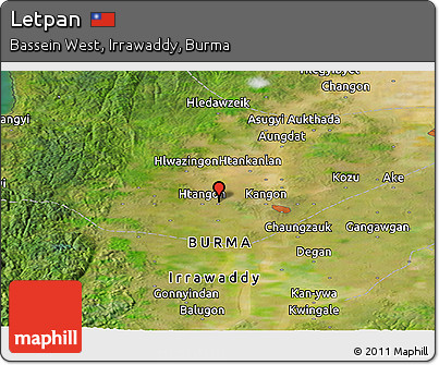 Satellite Panoramic Map of Letpan