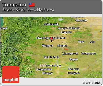 Satellite Panoramic Map of Tunmalun