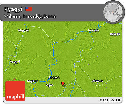 Physical 3D Map of Pyagyi