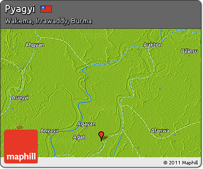 Physical 3D Map of Pyagyi
