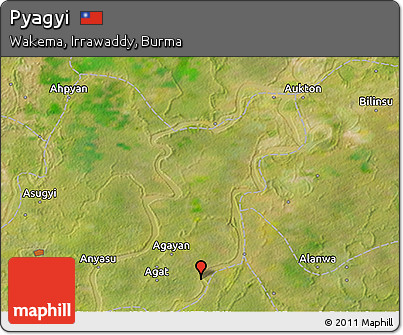 Satellite 3D Map of Pyagyi
