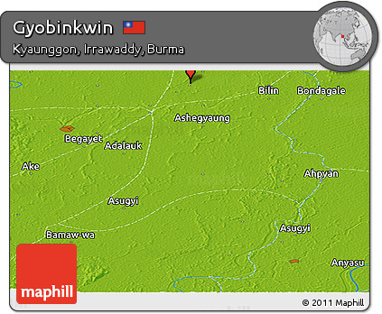 Physical Panoramic Map of Gyobinkwin