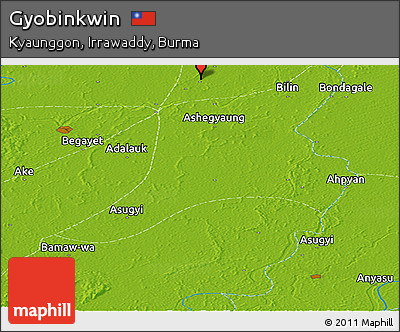 Physical Panoramic Map of Gyobinkwin