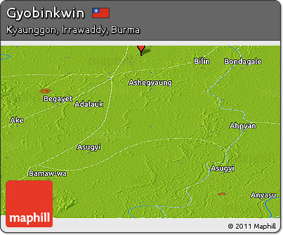 Physical Panoramic Map of Gyobinkwin