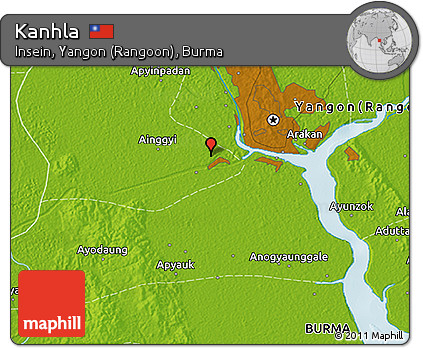 Physical 3D Map of Kanhla