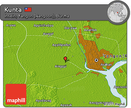 Physical 3D Map of Kunta
