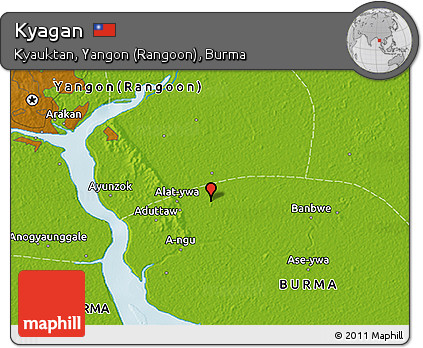 Physical 3D Map of Kyagan