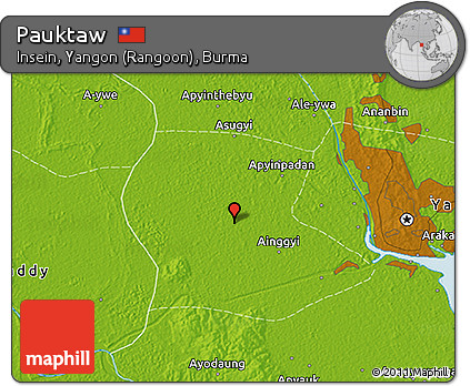Physical 3D Map of Pauktaw