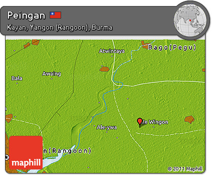 Physical 3D Map of Peingan