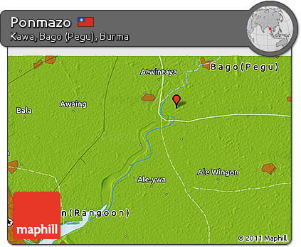 Physical 3D Map of Ponmazo
