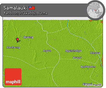 Physical 3D Map of Samalauk