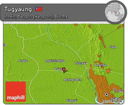 Physical 3D Map of Tugyaung