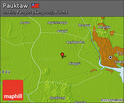 Physical 3D Map of Pauktaw