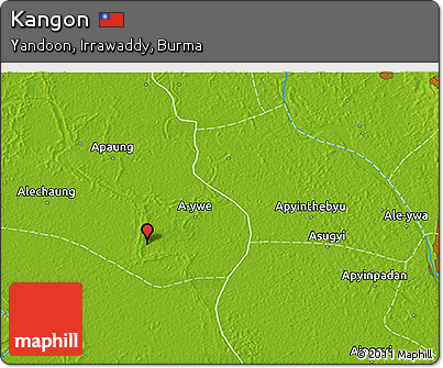 Physical 3D Map of Kangon