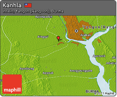 Physical 3D Map of Kanhla