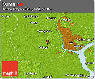 Physical 3D Map of Kunta