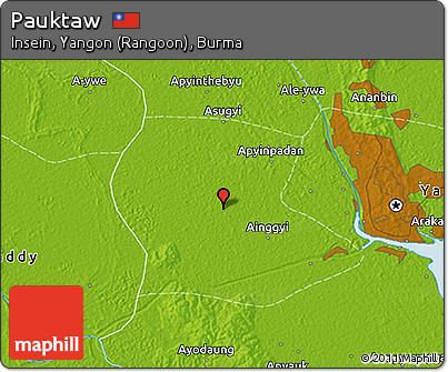 Physical 3D Map of Pauktaw