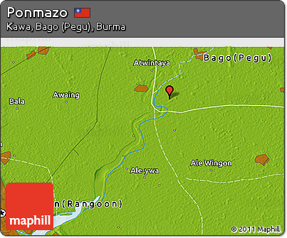 Physical 3D Map of Ponmazo