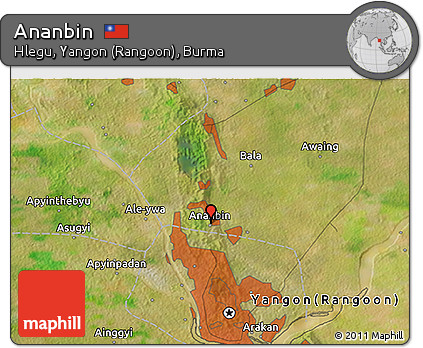 Satellite 3D Map of Ananbin