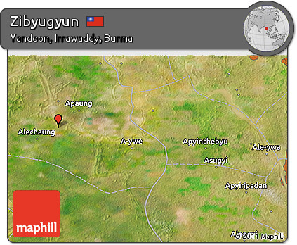 Satellite 3D Map of Zibyugyun