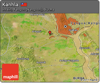 Satellite 3D Map of Kanhla