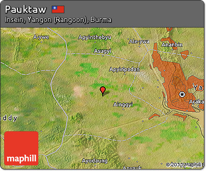 Satellite 3D Map of Pauktaw