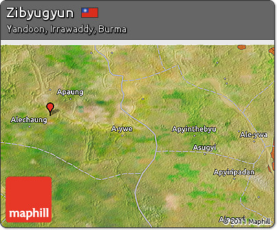 Satellite 3D Map of Zibyugyun