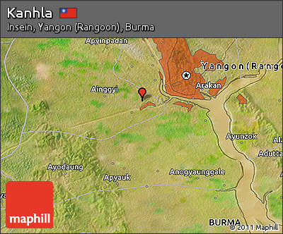 Satellite 3D Map of Kanhla