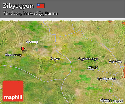 Satellite 3D Map of Zibyugyun