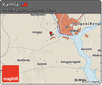 Shaded Relief 3D Map of Kanhla