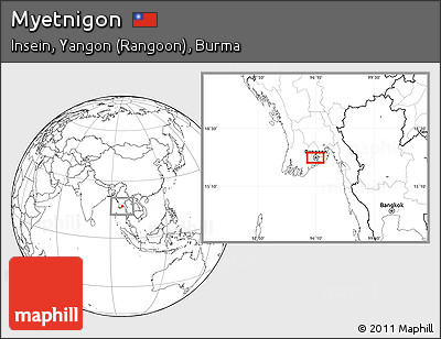 Blank Location Map of Myetnigon