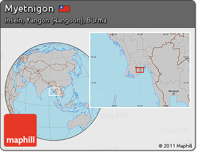 Gray Location Map of Myetnigon