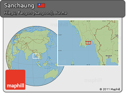 Savanna Style Location Map of Sanchaung