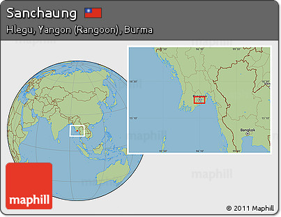 Savanna Style Location Map of Sanchaung