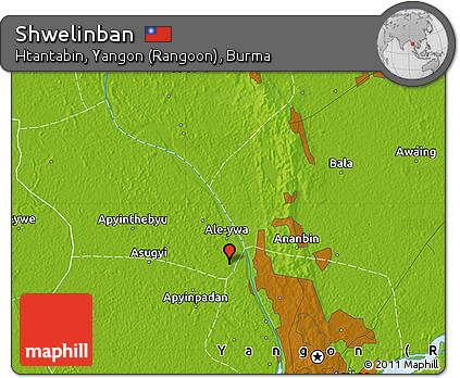 Physical Map of Shwelinban