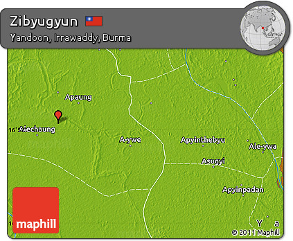 Physical Map of Zibyugyun