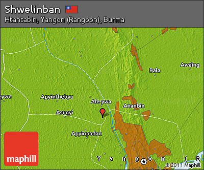 Physical Map of Shwelinban