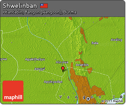 Physical Map of Shwelinban