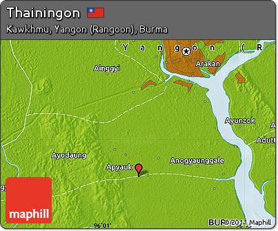 Physical Map of Thainingon