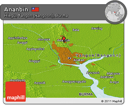 Physical Panoramic Map of Ananbin