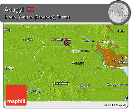 Physical Panoramic Map of Asugyi