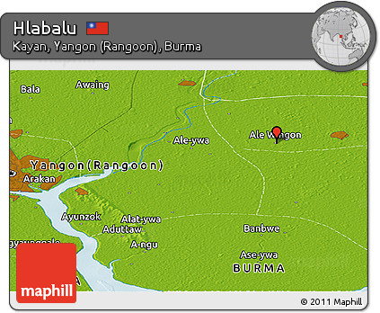 Physical Panoramic Map of Hlabalu