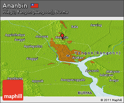 Physical Panoramic Map of Ananbin