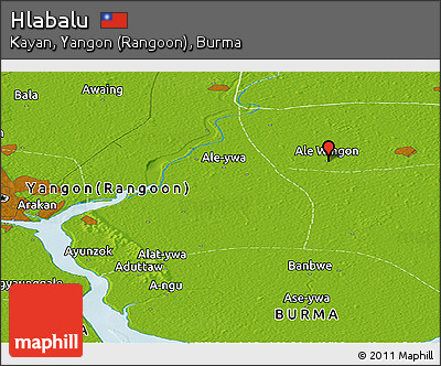 Physical Panoramic Map of Hlabalu