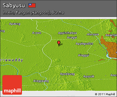 Physical Panoramic Map of Sabyusu